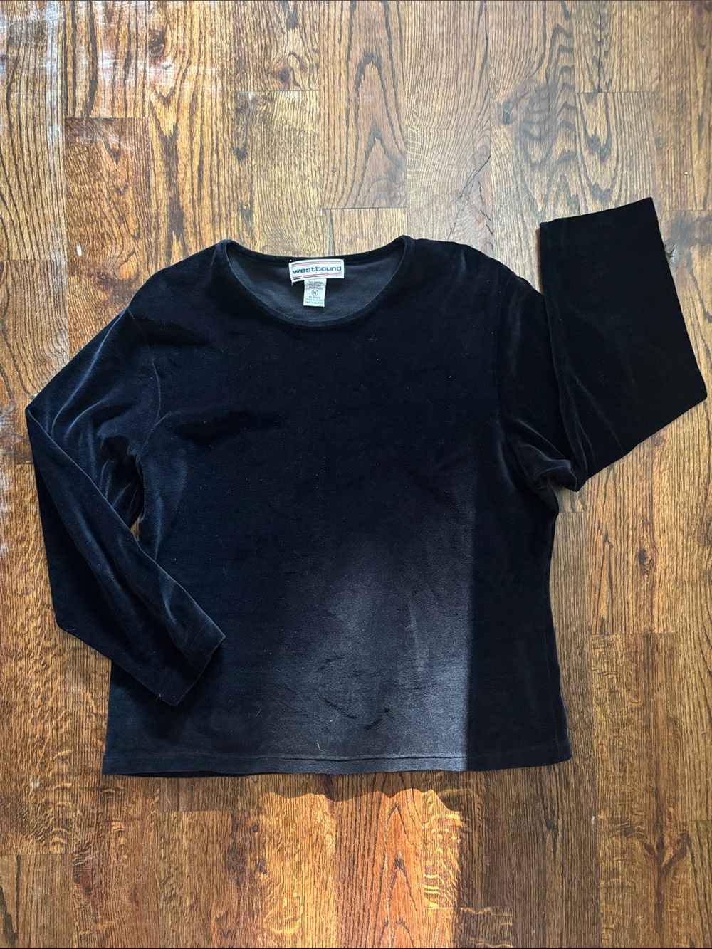 Westbound Black Velvet Crew Neck Sweater